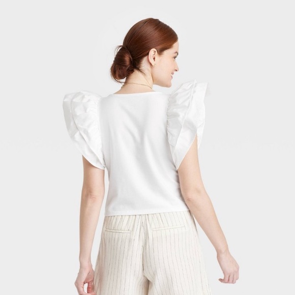 NWOT A New Day Flutter Sleeve Top - Picture 2 of 6